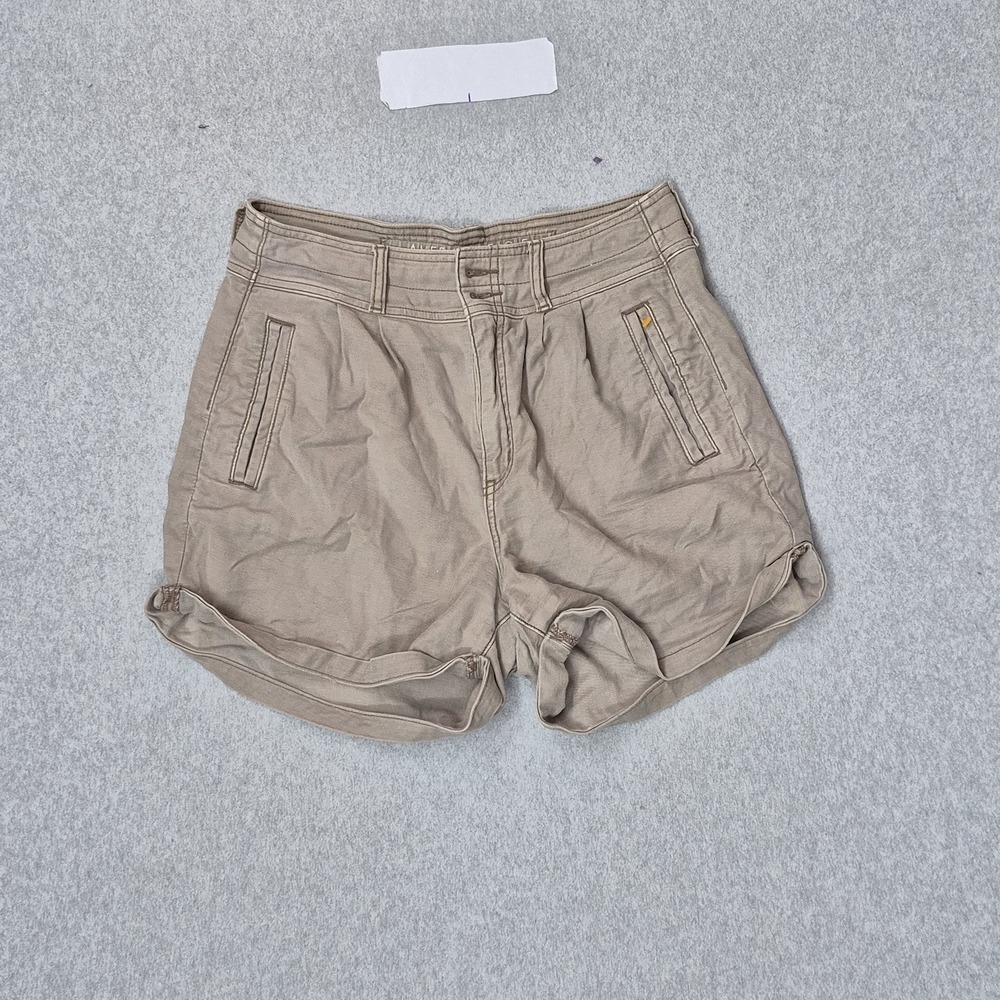 American Eagle Outfitters Women Shorts 8 Khaki Baggy Mom Short 3" Inseam